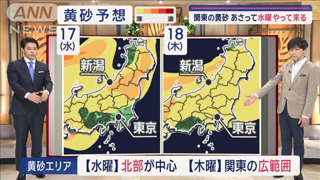 【関東の天気】晴れても洗濯出来ないの？　関東の黄砂　17日にやって来る