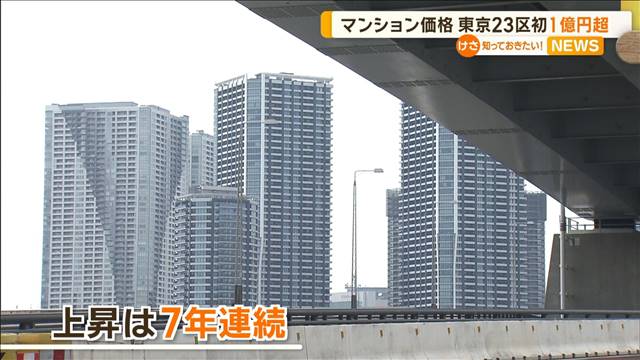 新築マンション価格　東京23区で初の1億円超