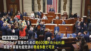 米議会下院、ウクライナ支援の緊急予算案を可決