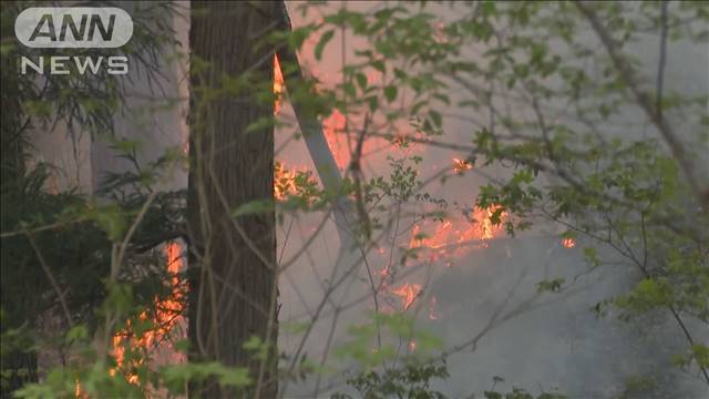 岩手 山火事発生から3日目 いまだ鎮火せず 中学校が休校