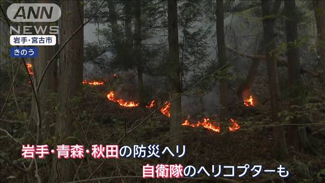 「プロパンが爆発して」山火事が消えない　出火から2日経過も…なぜ？　岩手・宮古市