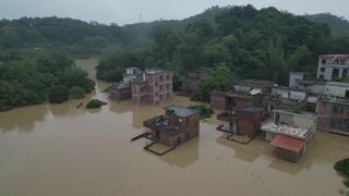 中国南部・広東省で大雨続く　国営メディア「4人死亡、11万人避難」