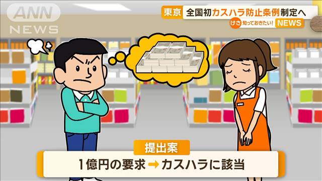 東京都 全国初のカスハラ防止条例制定へ