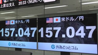 【速報】円相場1ドル=157円突破　約34年ぶりの円安水準を再び更新