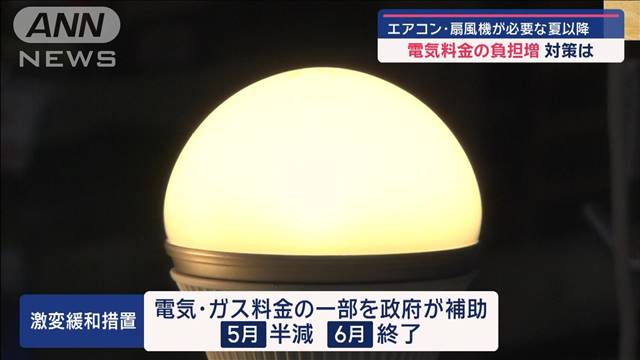 エアコン・扇風機が必要な夏以降　電気料金の負担増　対策は