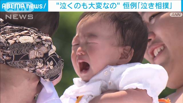 浅草寺「泣き相撲」　子どもの健やかな成長願い