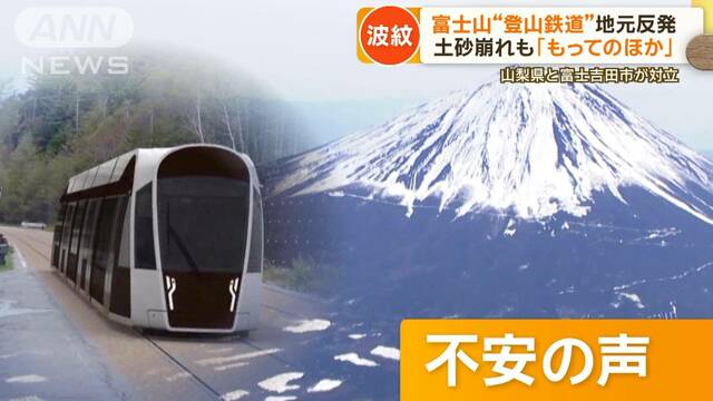 富士山“登山鉄道”構想に地元反発　地盤の不安定さ指摘「富士山は毎日崩れている」