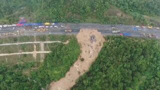 中国・広東省　高速道路崩落事故で死者は48人に　現地メディア報道