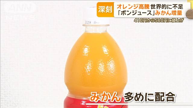 オレンジジュース休売次々　不作＆円安で国産みかんに注目　農家に追い風？