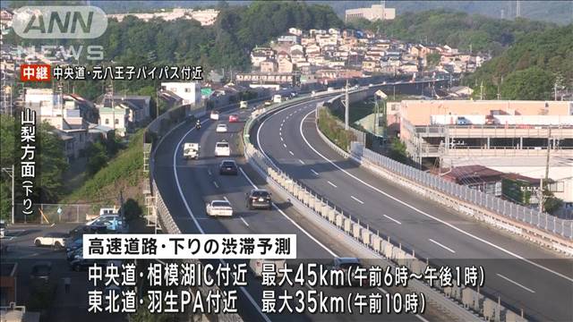 GW後半2日目　高速道路で最大45キロの渋滞予測