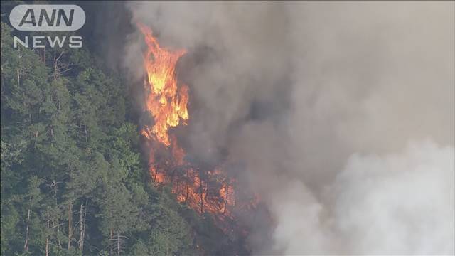 山林火災3日目　延焼拡大　近隣住人410人に避難指示　消火活動続く　山形・南陽市