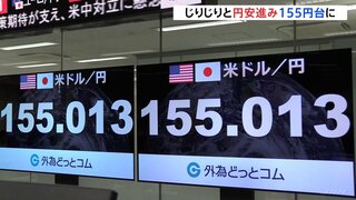 1ドル＝155円台 じりじり“円安”進む　「経済・物価に重大な影響」日銀総裁が“けん制”発言も取引材料にならず