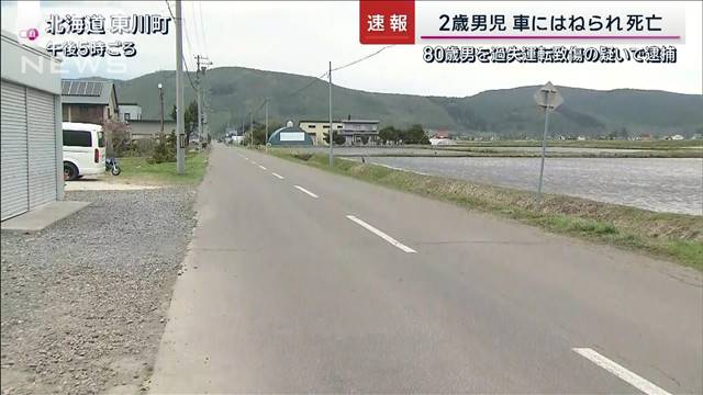 2歳男児が車にはねられ死亡　運転していた80歳男を現行犯逮捕　北海道