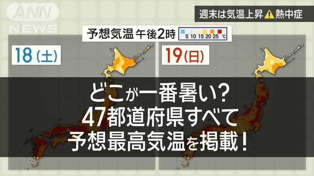 5月なのに真夏の暑さ？ 最新予想！ 47都道府県の最高気温 一番暑いのはどこ？