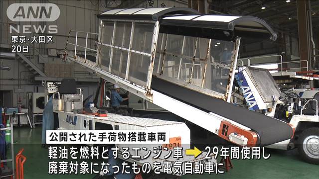 ANA　国内航空大手“初”地上支援車をEVに　陸上での“脱炭素”加速化