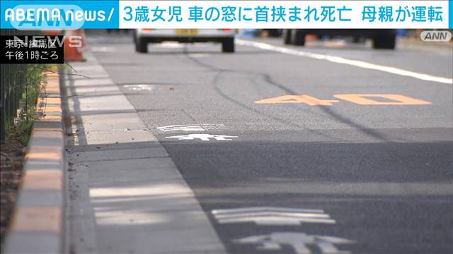 3歳女児が車の窓に挟まれ死亡　母親が運転「赤信号で振り向いたら挟まっていた」