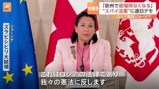 ジョージア“スパイ法案”に大統領が拒否権　与党成立目指す構え崩さず緊張高まる