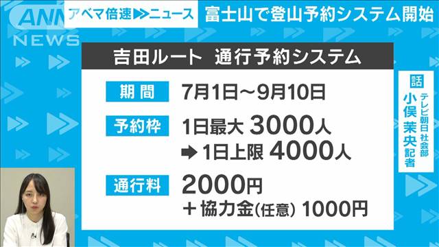 【混雑回避】富士登山予約システム開始　その裏側で大騒動も　社会部・小俣茉央記者