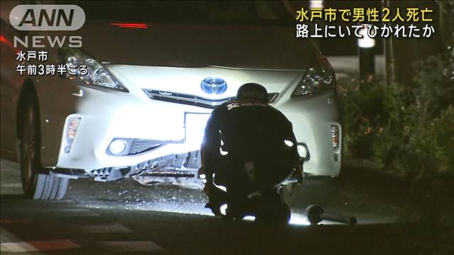 男性2人が車にはねられ死亡　路上にいてひかれたか　水戸市