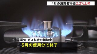 4月消費者物価指数2.2％上昇　今後は上昇ペース加速か　電気代・ガス代の政府補助金が5月使用分で終了