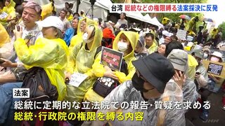 乱闘も…台湾立法院で法案採決めぐり抗議の動き　総統や行政院の権限を縛る野党主導の法案