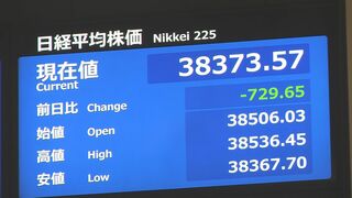 日経平均一時700円超下落　前日のダウ平均株価値下がりの流れ引き継ぐ