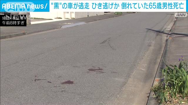 死亡ひき逃げか 65歳男性死亡 黒っぽい車が逃走 埼玉・本庄市