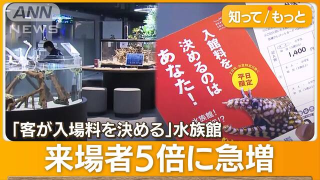 「入館料決めるのはあなた」ユニーク水族館が人気　来場者5倍に急増　1万円支払う客も