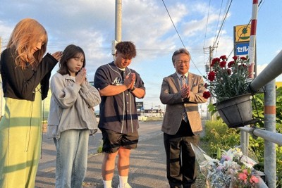 「飲酒運転しない、させない」　同級生が追悼、砂川5人死傷事故9年