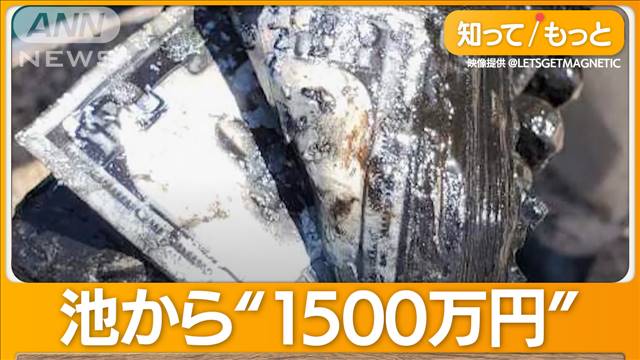 「お札の山だよ！」NYの池から“1500万円”釣りあげられる　泥だらけのドル札束に驚き