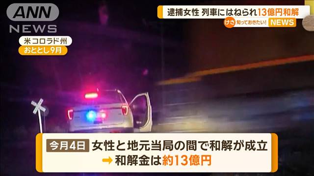 逮捕女性を乗せたパトカーが列車と衝突し重傷　13億円で和解　アメリカ