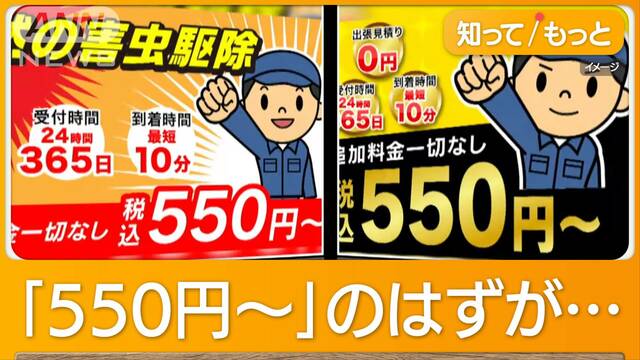 害虫駆除で「10万円追加」高額請求トラブル　虫に耐性ない？若者からの相談急増