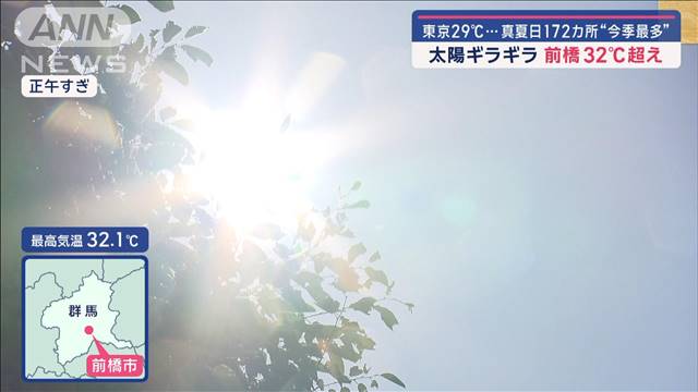 太陽ギラギラ…　夏日も真夏日も“今季トップ”　アイスや保冷剤で“懸命暑さ対策”