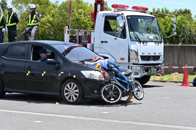 鈴鹿サーキットの一角で衝突実験　人形で交通鑑識技術向上図る