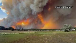 米西部ニューメキシコ州で大規模山火事　空を煙が覆いつくす