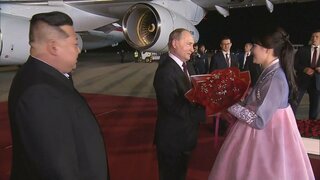 プーチン大統領 24年ぶりに北朝鮮訪問　金正恩総書記が空港で出迎え　協力拡大盛り込んだ条約署名の見通し