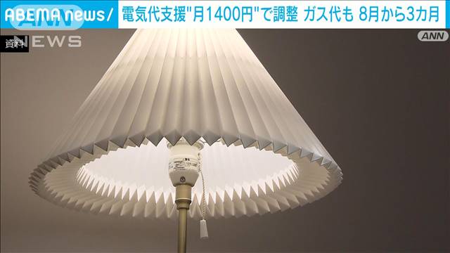 電気ガス負担軽減策　与党案が判明　月1400円程度減額