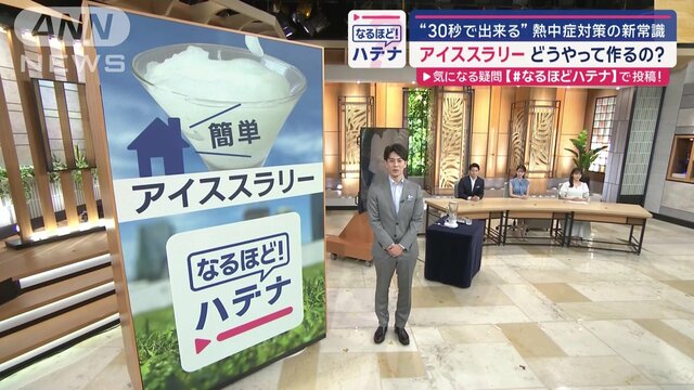 “30秒で出来る”熱中症対策の新常識！　家で簡単に「アイススラリー」の作り方