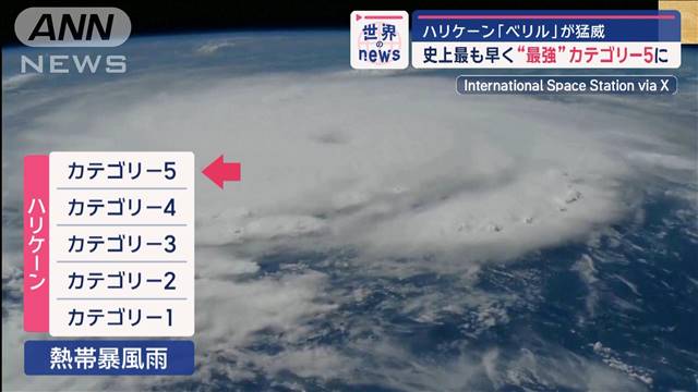 「まるで世界の終わり」壊滅状態の島も　ハリケーン「ベリル」が猛威