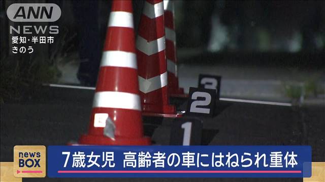 7歳女児 高齢者の車にはねられ重体　愛知・半田市