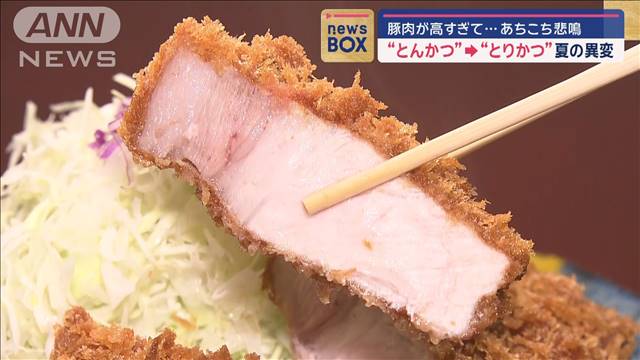 夏の異変“とんかつ”から“とりかつ”に？豚肉高すぎて…あちこち悲鳴