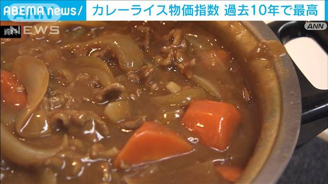 “カレーライス物価指数”…1食あたりの費用が過去10年で最高