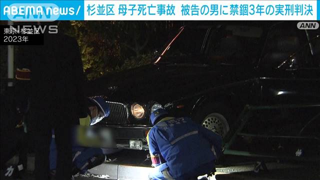 母子死亡事故　被告の男に禁錮3年の実刑判決　東京地裁