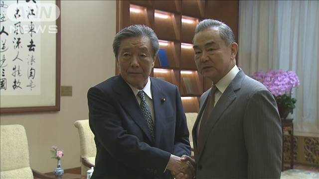 自民・森山裕総務会長が中国・王毅外相と会談　原発処理水などに言及