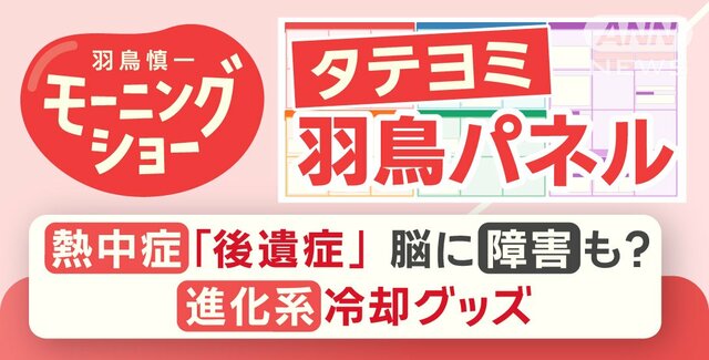 【羽鳥パネル】熱中症「後遺症」脳に障害も？「進化系」最新冷却グッズで熱中症予防