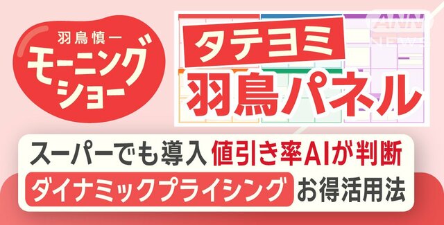 【羽鳥パネル】値引き率をAIが判断!?「ダイナミックプライシング」お得活用法