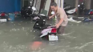 台風3号が台湾を通過　7人死亡800人近く負傷　貨物船沈没も