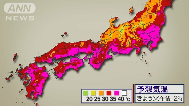 東京は異例の早さで35℃到達　危険な暑さ続く　北陸から北日本は大雨に警戒