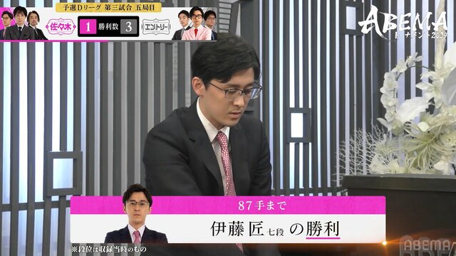 「アクロバティックな技」伊藤匠叡王、鮮やかなカウンターで相手エースを堂々撃破！リーダー賞賛「お手本みたいな勝ち方」／将棋・ABEMAトーナメント2024