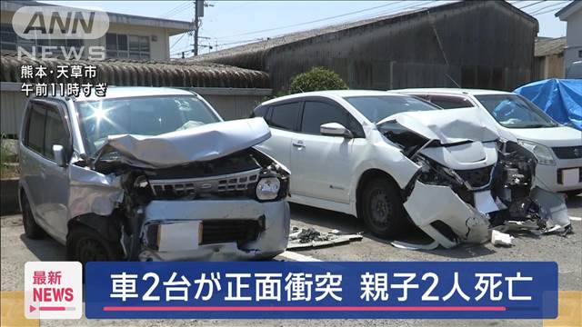 軽乗用車とデイサービス送迎車が正面衝突　2人死亡